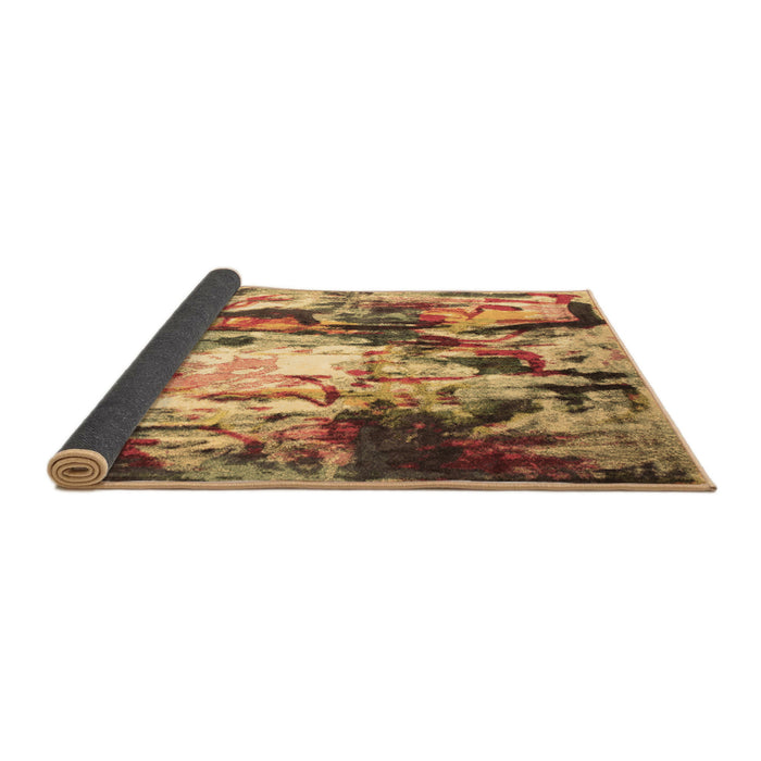 Sideview of Abstract Brown Contemporary Rug, con1142brn