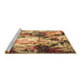 Sideview of Machine Washable Abstract Brown Contemporary Rug, wshcon1142brn