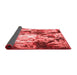 Abstract Red Contemporary Area Rugs