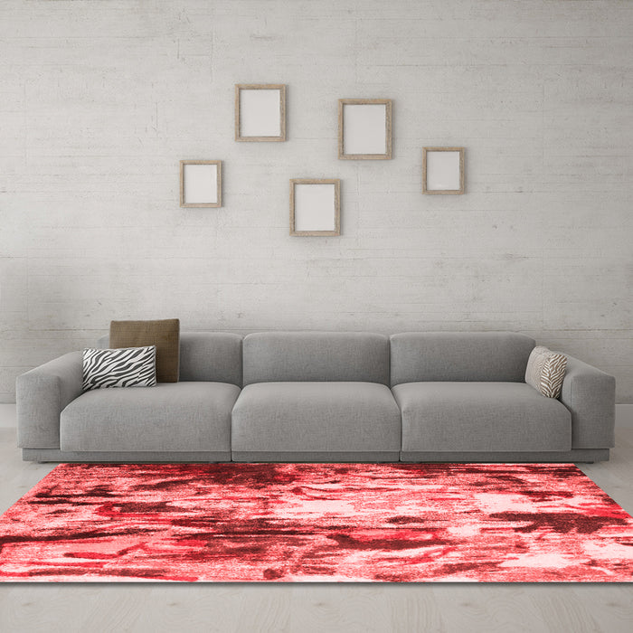 Contemporary Red Washable Rugs
