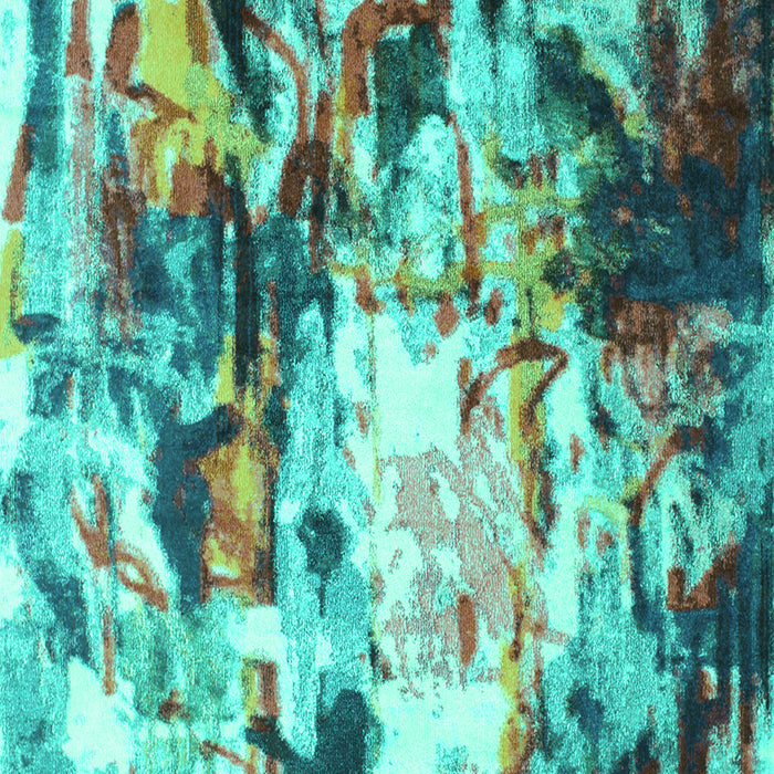 Abstract Turquoise Contemporary Rug, con1142turq