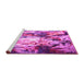 Sideview of Machine Washable Abstract Pink Contemporary Rug, wshcon1142pnk