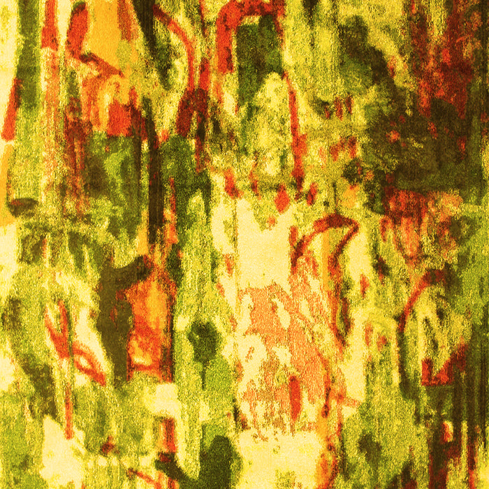 Abstract Yellow Contemporary Rug, con1142yw