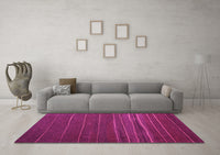 Machine Washable Abstract Pink Contemporary Rug, wshcon1143pnk