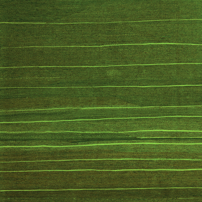 Round Machine Washable Abstract Green Contemporary Area Rugs, wshcon1143grn