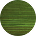 Square Abstract Green Contemporary Rug, con1143grn