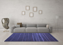 Machine Washable Abstract Blue Contemporary Rug in a Living Room, wshcon1143blu