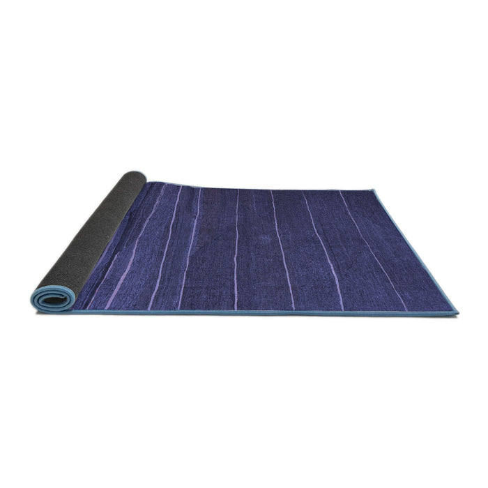 Sideview of Abstract Blue Contemporary Rug, con1143blu