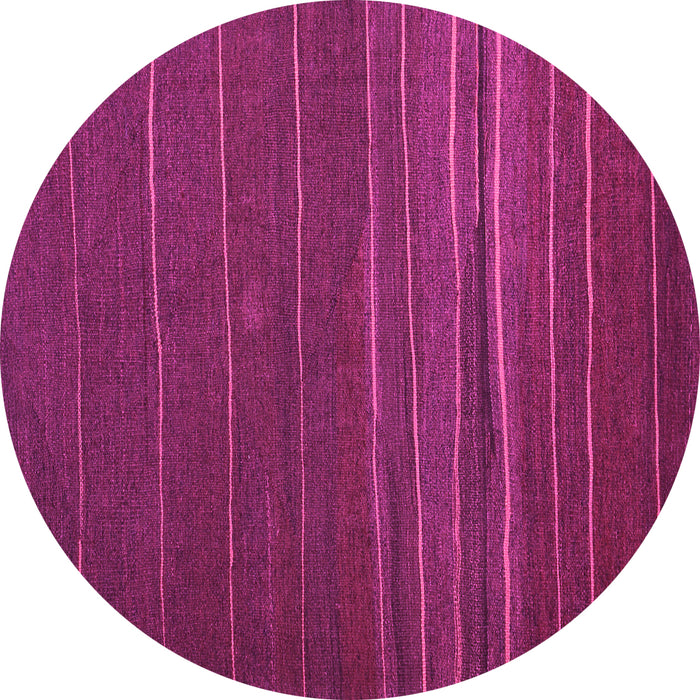 Round Abstract Pink Contemporary Rug, con1143pnk