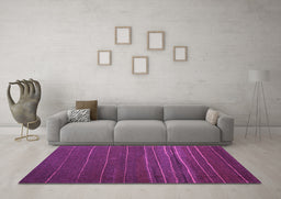 Machine Washable Abstract Purple Contemporary Area Rugs in a Living Room, wshcon1143pur