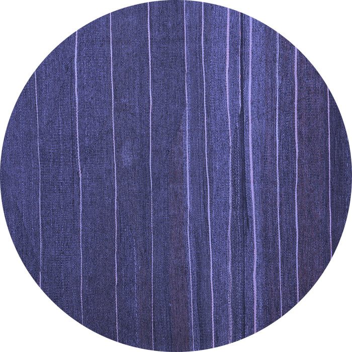 Round Abstract Blue Contemporary Rug, con1143blu