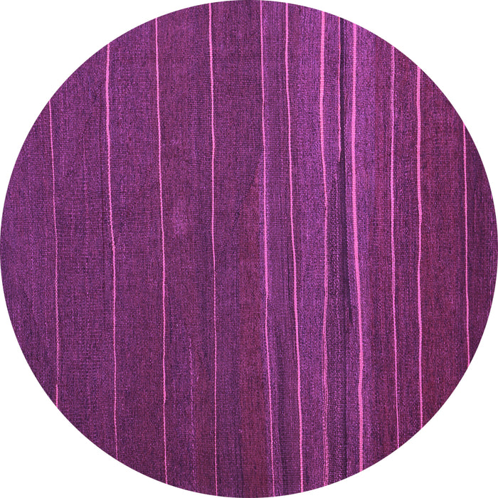 Round Machine Washable Abstract Purple Contemporary Area Rugs, wshcon1143pur