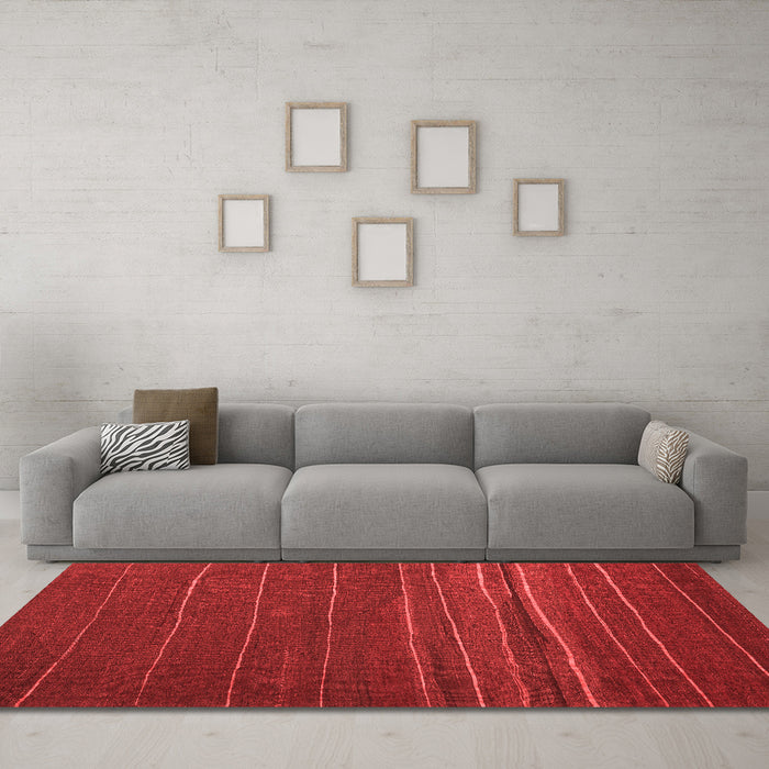 Contemporary Red Washable Rugs