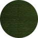 Square Abstract Green Contemporary Rug, con1144grn