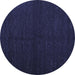 Round Machine Washable Abstract Blue Contemporary Rug, wshcon1144blu