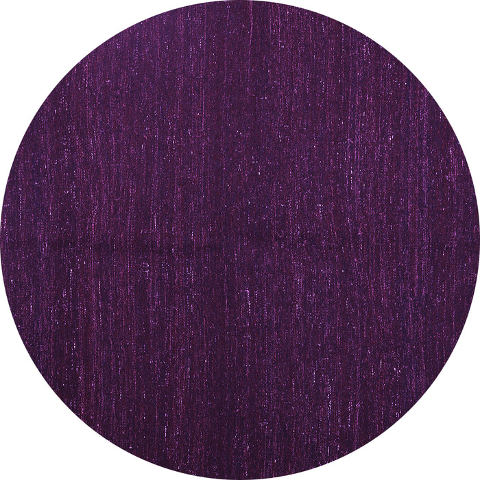 Round Machine Washable Abstract Purple Contemporary Area Rugs, wshcon1144pur