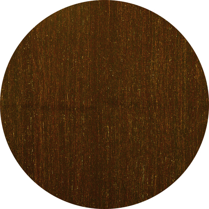 Round Machine Washable Abstract Yellow Contemporary Rug, wshcon1144yw