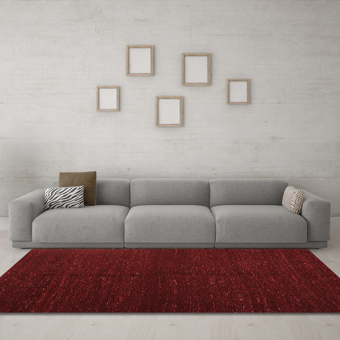 Contemporary Red Washable Rugs