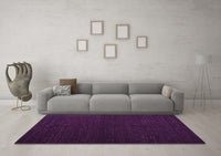 Machine Washable Abstract Purple Contemporary Rug, wshcon1144pur