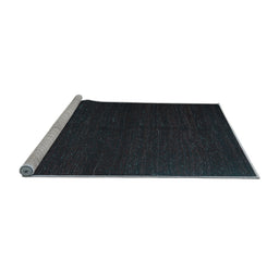 Sideview of Machine Washable Abstract Light Blue Contemporary Rug, wshcon1144lblu