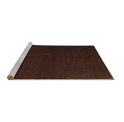 Sideview of Machine Washable Abstract Brown Contemporary Rug, wshcon1144brn