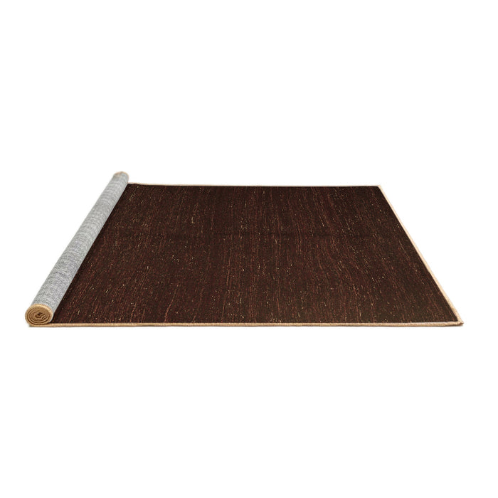 Sideview of Machine Washable Abstract Brown Contemporary Rug, wshcon1144brn