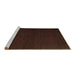 Sideview of Machine Washable Abstract Brown Contemporary Rug, wshcon1144brn