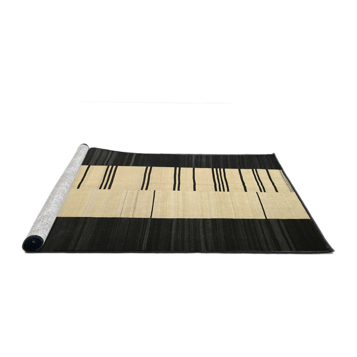 Serging Thickness of Machine Washable Contemporary Midnight Gray Rug, wshcon1145