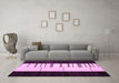 Machine Washable Abstract Pink Contemporary Rug in a Living Room, wshcon1145pnk