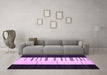 Machine Washable Abstract Purple Contemporary Area Rugs in a Living Room, wshcon1145pur