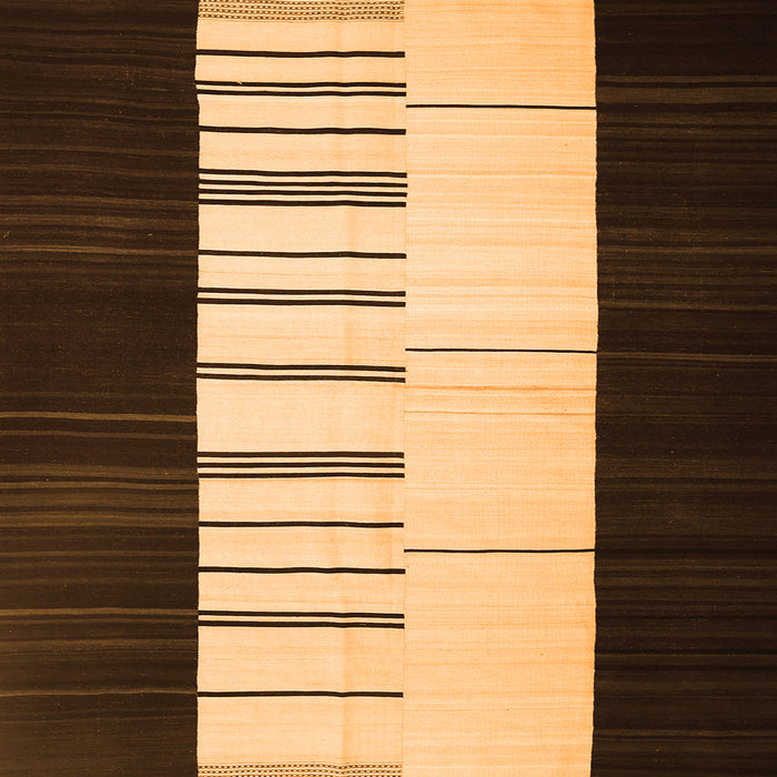 Serging Thickness of Abstract Orange Contemporary Rug, con1145org