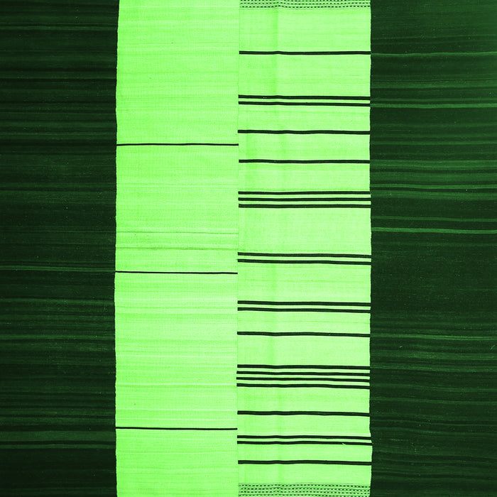 Serging Thickness of Abstract Green Contemporary Rug, con1145grn