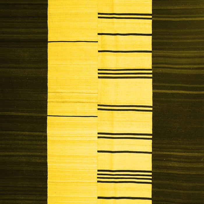 Abstract Yellow Contemporary Rug, con1145yw