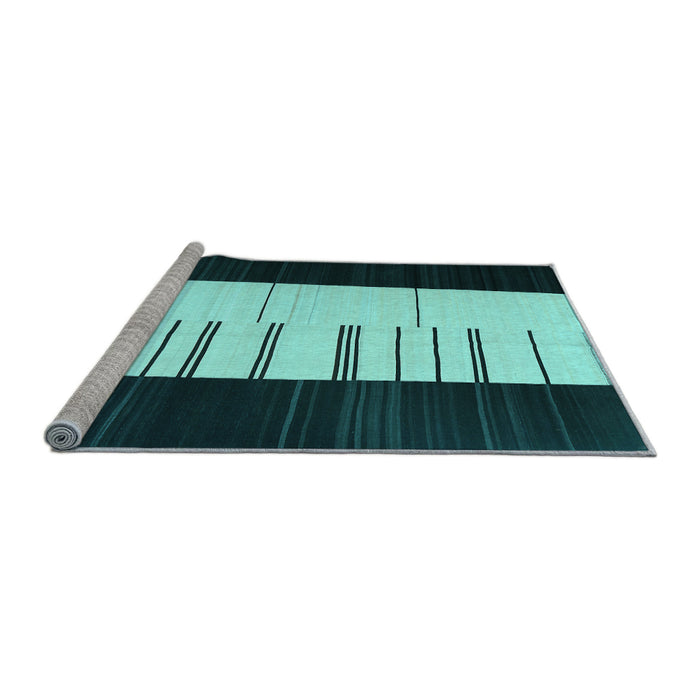 Sideview of Machine Washable Abstract Light Blue Contemporary Rug, wshcon1145lblu