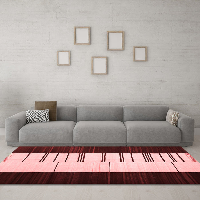 Contemporary Red Washable Rugs