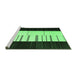 Sideview of Machine Washable Abstract Emerald Green Contemporary Area Rugs, wshcon1145emgrn