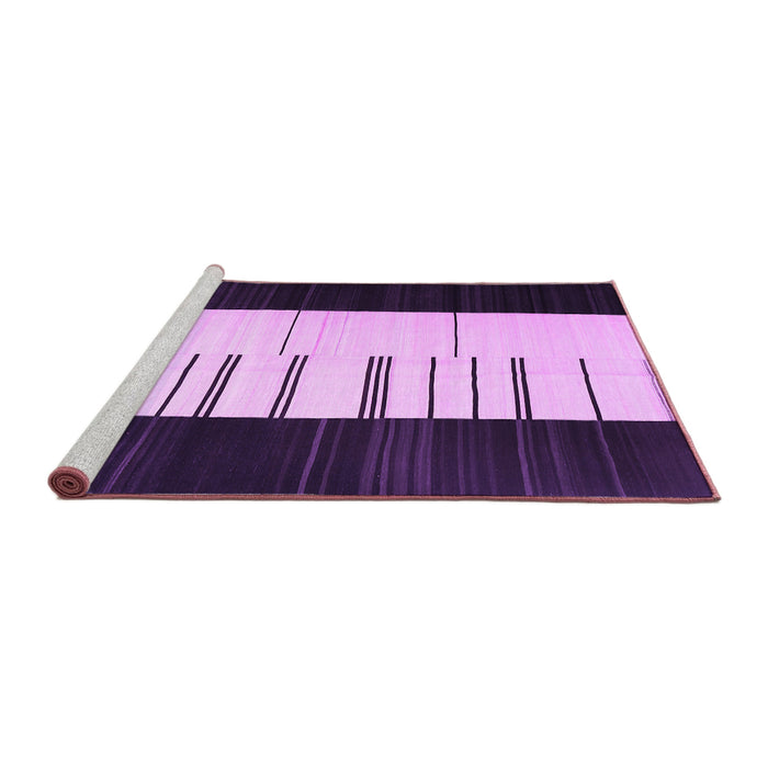 Sideview of Machine Washable Abstract Purple Contemporary Area Rugs, wshcon1145pur