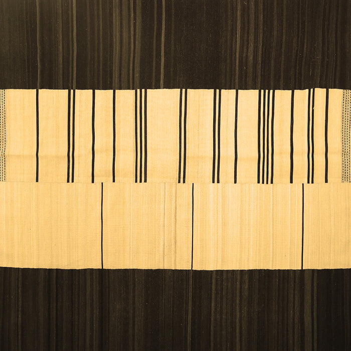 Square Machine Washable Abstract Brown Contemporary Rug, wshcon1145brn