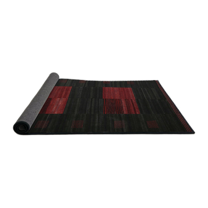 Thickness of Contemporary Charcoal Black Modern Rug, con1146