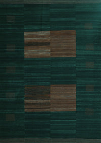 Abstract Turquoise Contemporary Rug, con1146turq