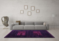 Machine Washable Abstract Purple Contemporary Rug, wshcon1146pur