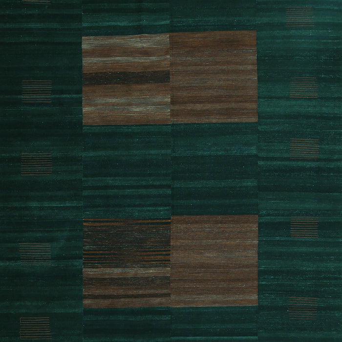 Machine Washable Abstract Turquoise Contemporary Area Rugs, wshcon1146turq