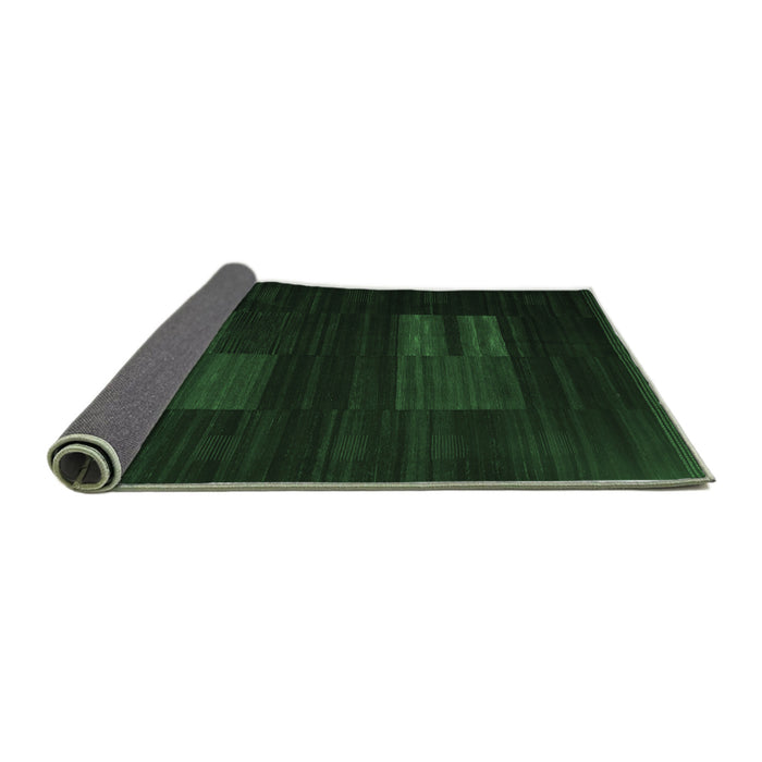 Sideview of Abstract Emerald Green Contemporary Rug, con1146emgrn