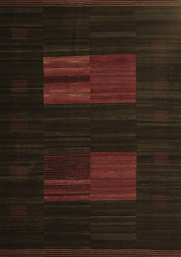 Abstract Brown Contemporary Rug, con1146brn
