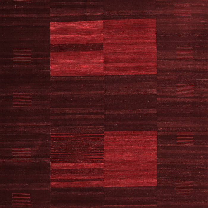 Machine Washable Abstract Red Contemporary Rug, wshcon1146red