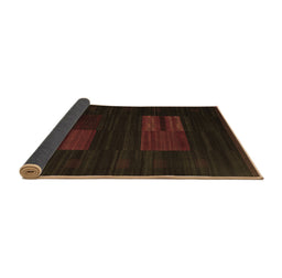 Sideview of Abstract Brown Contemporary Rug, con1146brn