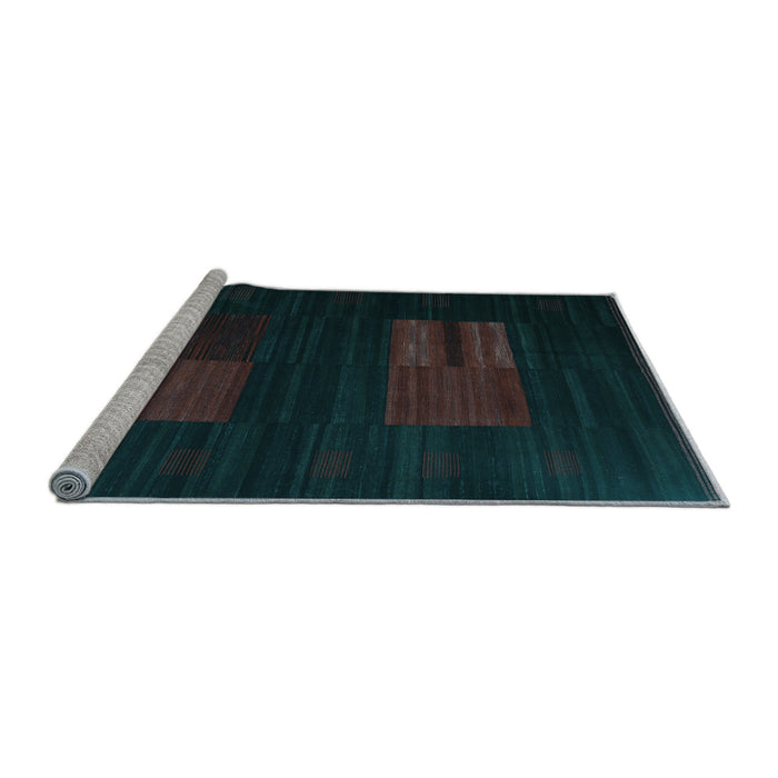 Sideview of Machine Washable Abstract Light Blue Contemporary Rug, wshcon1146lblu