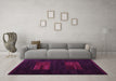 Machine Washable Abstract Pink Contemporary Rug in a Living Room, wshcon1146pnk