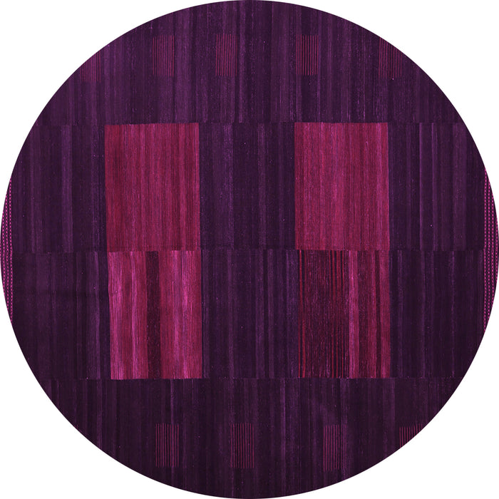 Round Abstract Pink Contemporary Rug, con1146pnk
