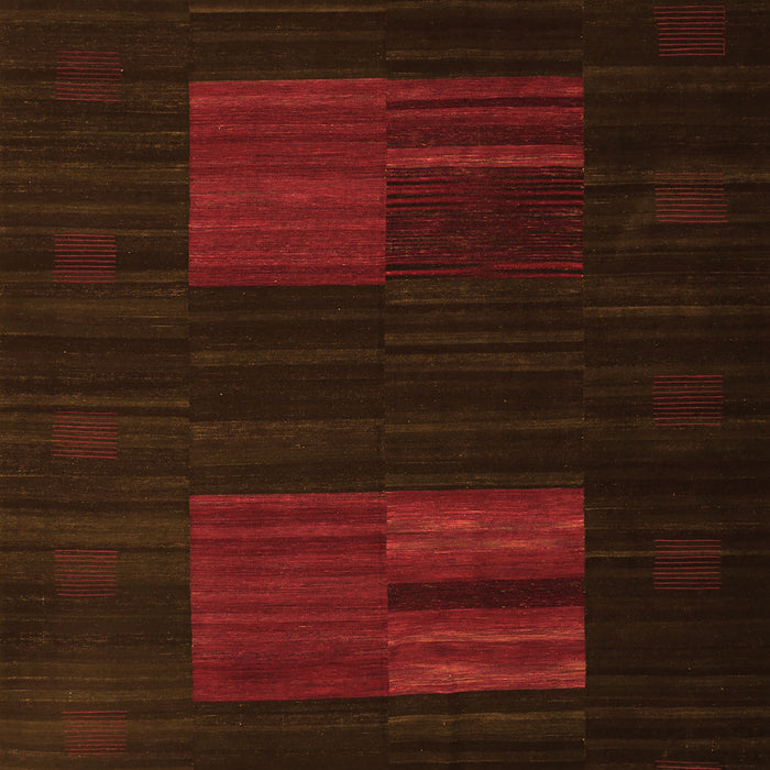 Abstract Orange Contemporary Rug, con1146org